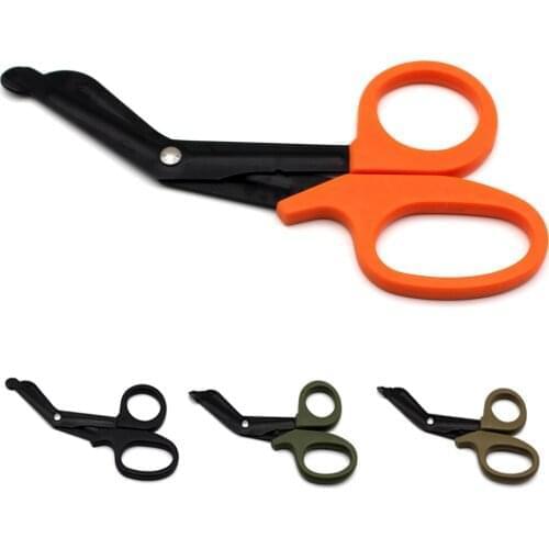 100Pcs/Lot Scissors Medical Emergency Canvas Field Equip Hot Shears Shearing Regulations Emt With Fine Teeth Survival Rescue