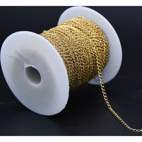 20 meters 2.5x3.7mm Stainless Steel Chains Fashion DIY Jewelry Making Findings