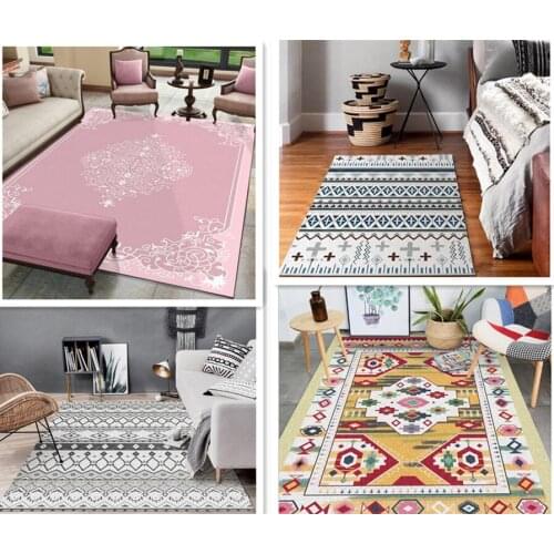 Abstract Geometry Yellow Black Print Area Rugs Carpet Hallway Doormat Living Room Bedroom Bedside Decoration Anti-Slip Floor Mat