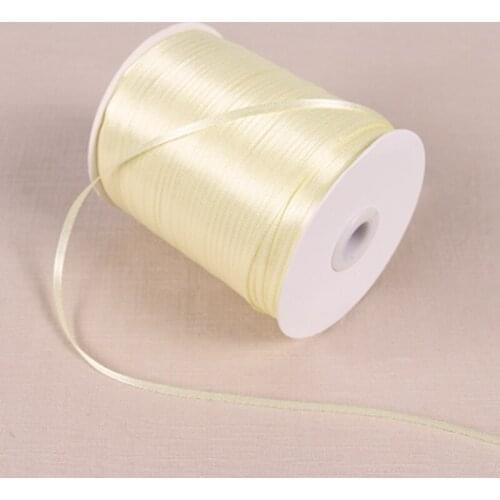 1/8" 3mm Satin Ribbon for packing and bow & Garment Accessories 20y/lot 09 L-yellow