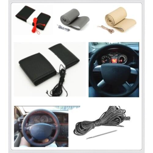 Auto parts soft fiber leather braided steering wheel cover for Kia Forte Ceed Stonic Stinger Rio Picanto Niro