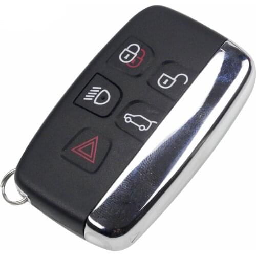 Key Shell for Land Rover Ranger Rover Key Case Evoque Discovery 4 Freelander Evoque 2010-15 Fob Remote 5 Button Case CON Logo