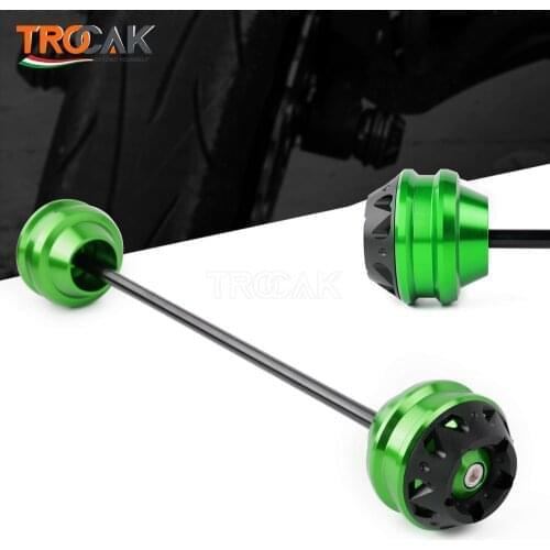 For Kawasaki Z650 Z900 Z750 Z800 Z1000 Z1000SX ZX6R ZX10R Motorcycle Front Axle Fork Crash Sliders Wheel Protector
