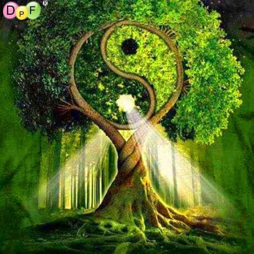 DPF diamond painting cross stitch DIYgossip tree full square needlework diamond embroidery mosaic home decor kits handwork