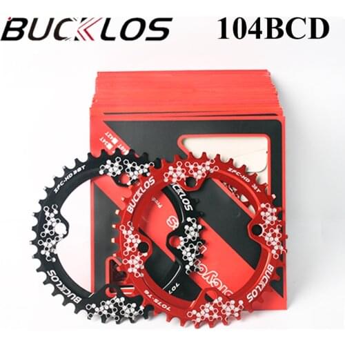 BUCKLOS 104 BCD Chainring Round Oval 32T 34T 36T 38T 40T 42T MTB Chain Ring Narrow Wide Chainwheel Bike Accessories