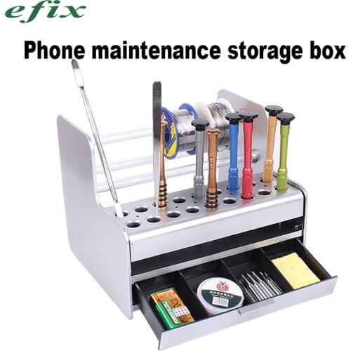 Mainframe parts storage box mobile phone maintenance Component box screwdriver tweezers tool box Maintenance accessories rack