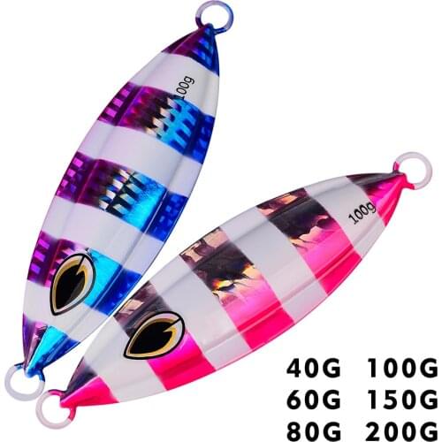 2021 Metal Jig Fishing Lure Hard Isca Artificial Bionics Bait Weight140g-200g Slow Sea Boat Sinking Lures For Whopper Pike Fish