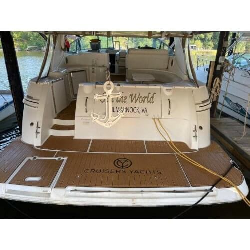 1999 Cruiser Yachts 3870 Swim Step & Cockpit Pad Boat EVA Teak Decking 1/4" 6mm