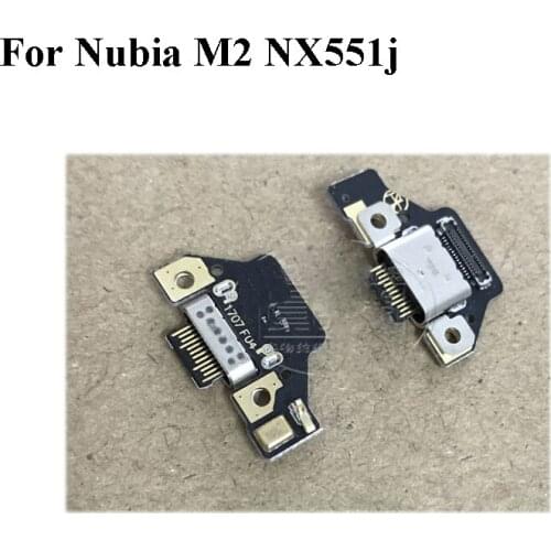 2PCS NEW For Nubia M2 NX551j Charger Connector Parts Replacement Repair Spare Parts For ZTE M 2 NX 551j USB Dock Charging Port