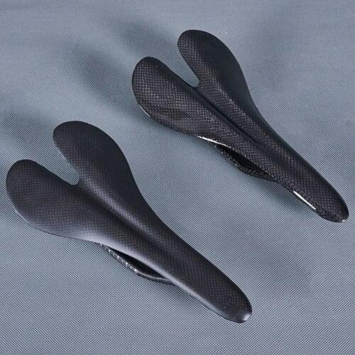 Glossy Matte Full 3K Carbon Fiber Bike Saddle MTB Road Bicycle Seat Mat Cycling Parts 270*125mm