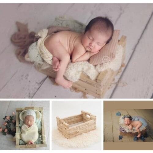 Newborn Photography Props Baby Mini Bed Wooden Bed Infant Posing Container Studio Creative Prop Baby Shoot Accessoru Baby Cribs