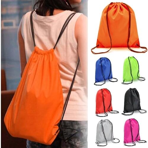 Women Men Drawstring Back Pack Bag Travel Storage Package Teenagers Beach Tote Bag School Sport Shoe Bag Portable