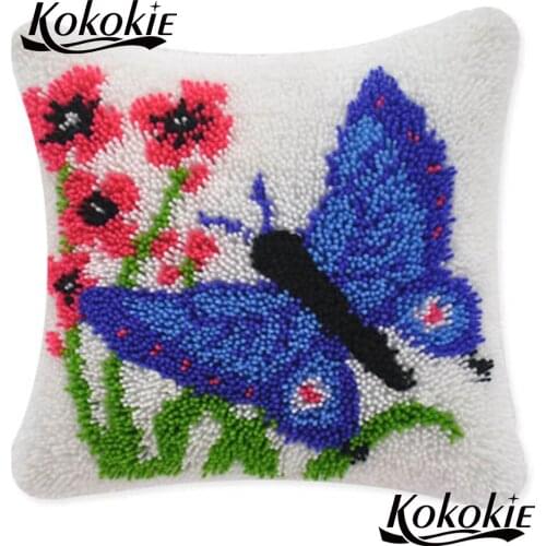 Diy rug carpet Latch hook pillow mat Cross stitch kits embroidery needlework set Crocheting Rug Yarn Patchwork Pillowcase