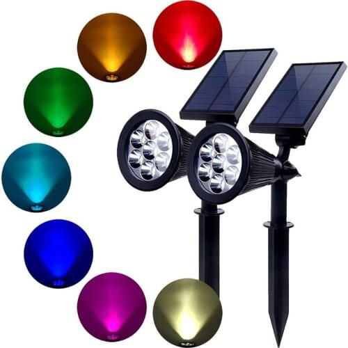 Solar Spotlights IP65 Waterproof Outdoor Solar Lights Landscape Garden Wall Lights Auto-on /off for Yard Patio Garden Deck