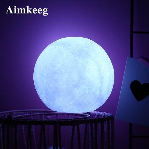 LED Night Light Silicone Moon Lamp Bedroom Eye Protection Mini Portable Lights for Home Party Decoration Children Christmas Gift