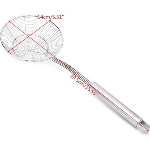 Solid Spider Strainer Skimmer Ladle Stainless Steel Kitchen Utensil Tool 667A