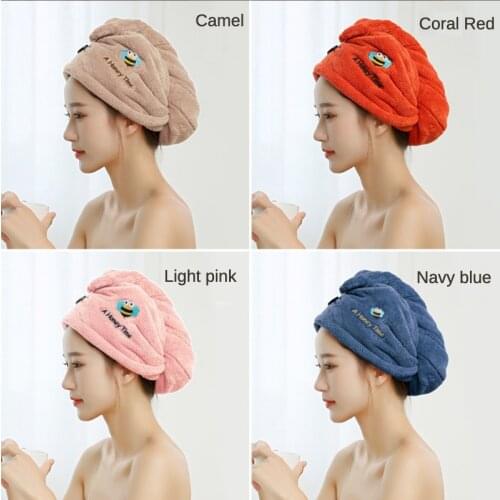 Magic Microfiber Hair Fast Drying Cap Super Absorbent Turban Head Wrap Dry Hair Towel Bathing Thickened Lady Soft Shower Cap