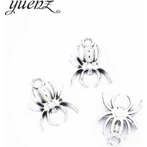 YuenZ 20pcs Antique silver color spider Charms Pendants DIY Jewelry for Necklace Bracelet Making Accessaries 18*13mm D294