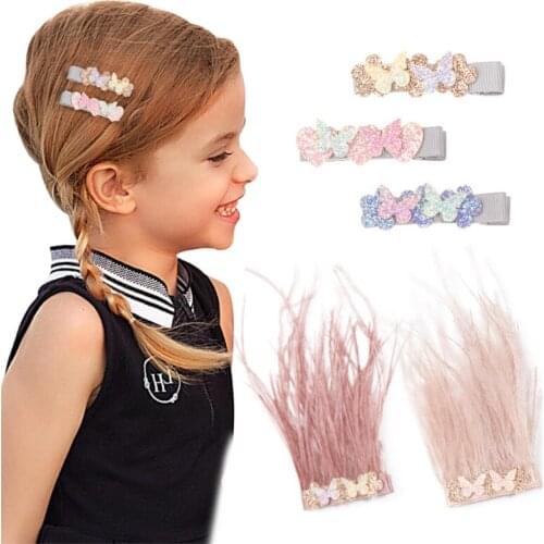 10pcs/lot Super Adorable Feather Hair Clip Headdress Wedding Daily Photo Personality Fashion Feather Barrettes Hair Accessories