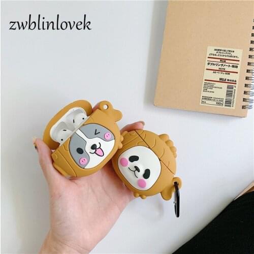 Cute Cartoon Dog panda For Apple Airpods 1/2 Protective Cover Case Soft Silicone Cases Bluetooth Headset Cases Headset Cover
