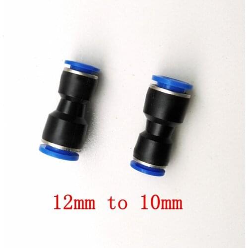 10pcs/lot Pneumatic Air Fitting Change Diameter Connector 12mm to 10mm Union Straight Connector PG12-10