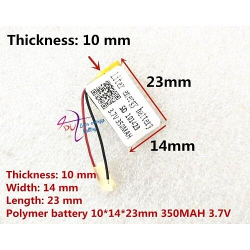 101423 101423 350MAH 3.7V self timer V8 Bluetooth sports headset lithium battery factory direct sales MP3 MP4 battery