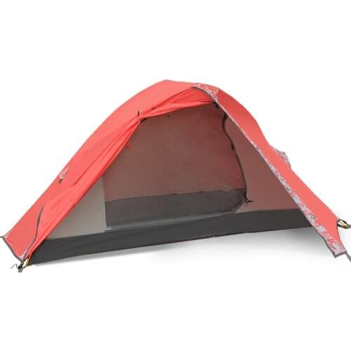Aluminum Pole single bunk tent outdoor rain waterproof riding a person ultralight tent very light tent Cross bar