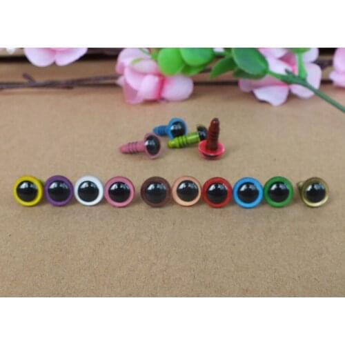 Free shipping!!10mm plastic safety toy eyes & white washers for DIY plush animal doll materials--50pcs