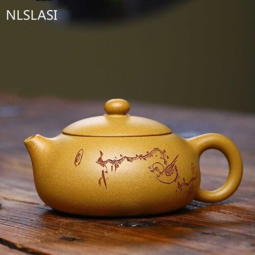 Yixing tea pot purple clay Xishi filter teapots beauty kettle Raw ore Handmade Tea set authentic Tie Guanyin Puer 190ml