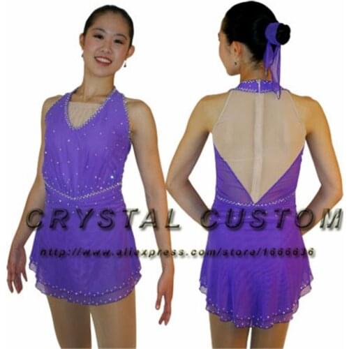 Ice Figure Skating Dress For Kids Fashion New Brand Competition Figure Skating Dresses Crystal Custom DR3603