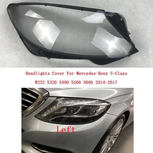 Car Front Lampshades Headlamps Transparent Lampshade Headlight Shell For Mercedes Benz W222 S320 S400 S500 S600 2014-2017