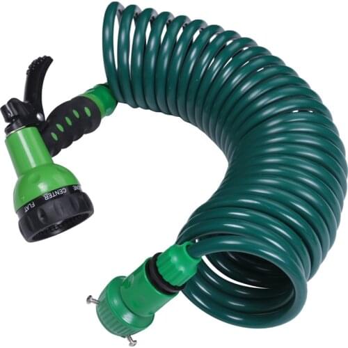 EVA Garden Telescopic Spring Tube Garden Hose Plastic Multifunctional Car Wash Water Spray Sprinkler for Garden