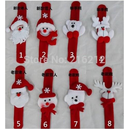 Christmas party toys Wrist Strap Christmas Supplies Decoration Small Gift for kids Santa Claus Snowman Deer
