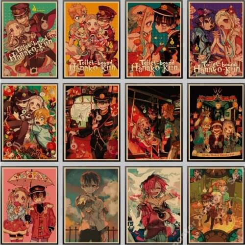 Jibaku Shounen Hanako-kun Anime Manga HD Print Retro Poster Wall Stickers For Living Room Home Art Decoration