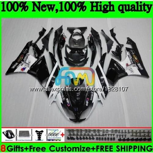 Body For KAWASAKI ZX636 ZX600 Hot White black ZX-6R ZX 6R ZX 636 600CC 9BS.4 ZX-636 ZX6R 09 10 11 12 2009 2010 2011 2012 Fairing