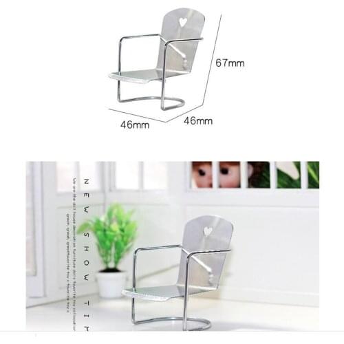 Armchair Dollhouse Furniture 1/12 Scale Chair Ornament Accessories Chrome