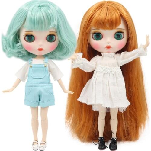 ICY DBS Blyth Doll 1/6 cutom doll white skin joint bodycustomized face eyebrow toy doll, 30cm