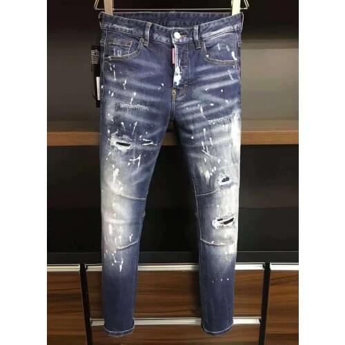 Men Jeans Pencil Pants Motorcycle Party Casual Trousers Street Clothing 2021 Denim Man Clothin 9816