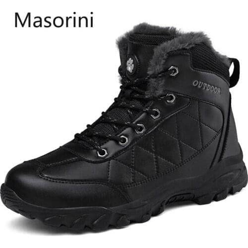 2020 Men Shoes Winter Men Boots Fur Warm Men Snow Boots Classic Shoes For Men Outdoor Non-slip Men Botas Zapatos De Hombre 48