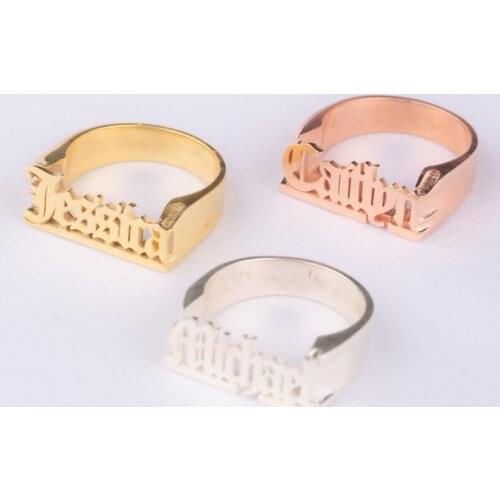 MYDI 1994 Number Name Ring Men Ring Custom Ring Zirconia Personalized Ring Rose Gold With Number Custom Gifts