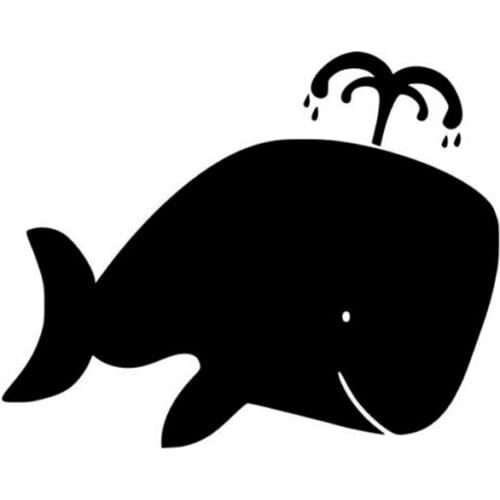 LLY-0610 Cute Whale Cars Stickers New Design Fashion Decal PVC Waterproof Sunscreen Auto Motorcycle Accessories Decals Decor