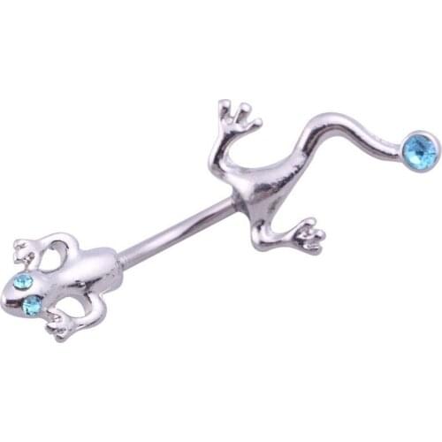 New Fashion Cute Sexy House Lizard Navel Belly Button Barbell Rings for Women Body Piecing Jewelry Gifts