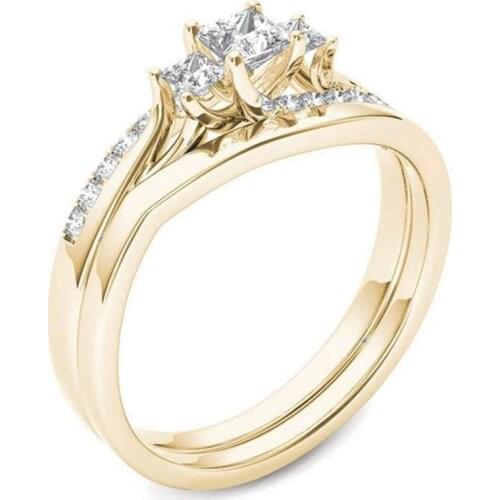 New Fashion Rings For Women Classic AAA Zirconia Geometry Engagement Wedding Ring Smart Jewelry