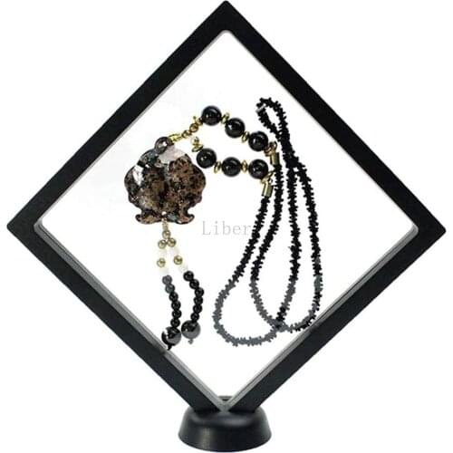 10Pcs 3D Floating Coin Display Stand Case Storage Box for Jewelry Earring Gems Ring Collection Challenge Medal Holder