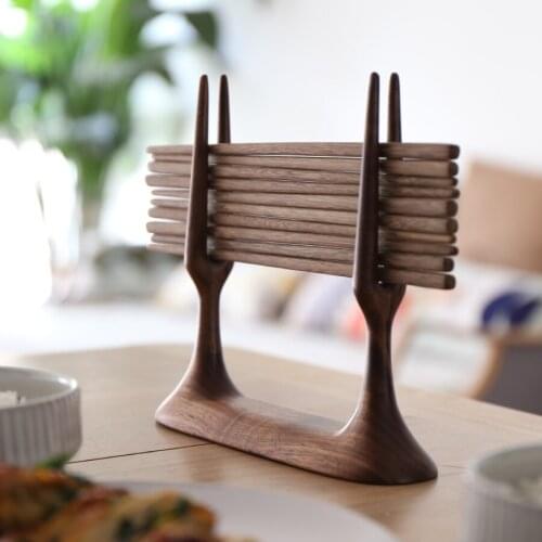 Zq Chopsticks Shelf [Solid Wood Chopsticks Shelf Chopsticks Box Chopstick Rack