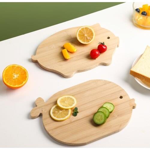 Animal Shape Cutting Board Household Mildewproof Solid Wood Cutting Board Small Dormitory Mini Fruit Knife Board