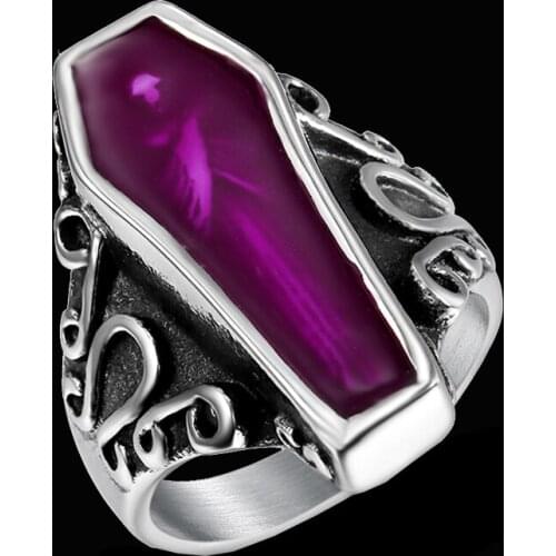 Size 7-15 Fashion Stereoscopic Coffin Egyptian Mummy Ring Vintage Metal Color Mummy Ring For Women Men Jewelry