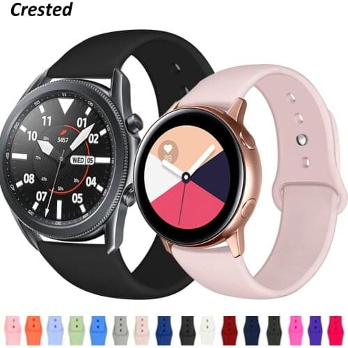 20mm/22mm strap Huawei wtach GT 2/2e/pro For Samsung Gear S3/sport Silicone bracelet band Galaxy watch 3 45mm/46mm/42mm/Active 2