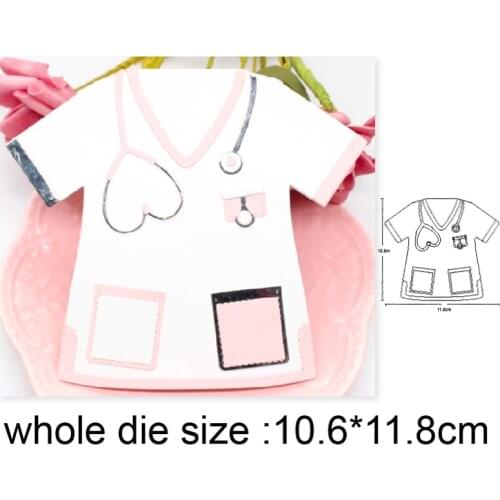 Craft Dies Metal Cutting Dies Cut Die Doctor Nurse Uniform Scrapbooking Dies Craft Paper Knife Mould Blade Punch Steencils Gift