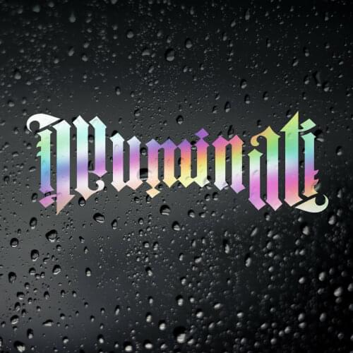 Three Ratels FD560 Illuminati JDM Oil Slick Chrome Sticker - Euro Dub Drift Off Road Show Car